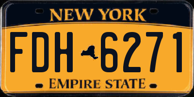 NY license plate FDH6271