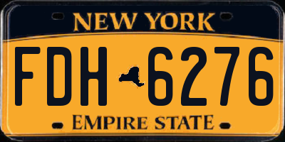 NY license plate FDH6276