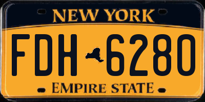 NY license plate FDH6280