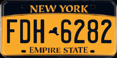 NY license plate FDH6282