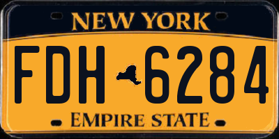 NY license plate FDH6284