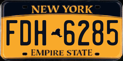 NY license plate FDH6285