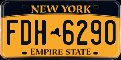 NY license plate FDH6290