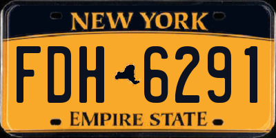 NY license plate FDH6291