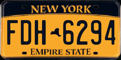 NY license plate FDH6294