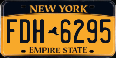 NY license plate FDH6295