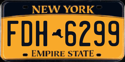 NY license plate FDH6299