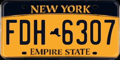 NY license plate FDH6307