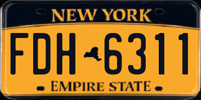 NY license plate FDH6311