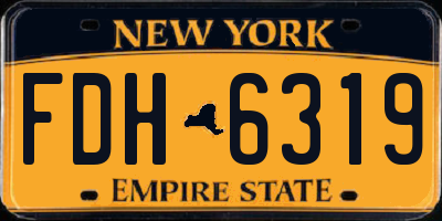 NY license plate FDH6319