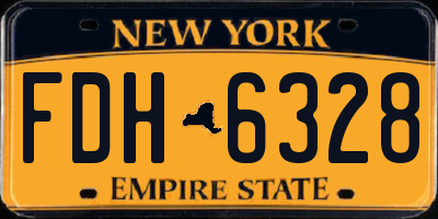 NY license plate FDH6328