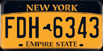 NY license plate FDH6343