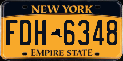NY license plate FDH6348