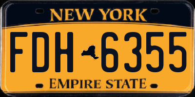 NY license plate FDH6355