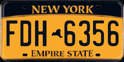NY license plate FDH6356