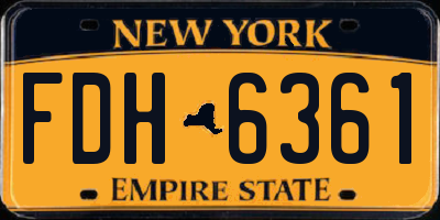 NY license plate FDH6361