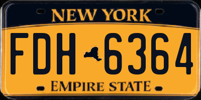 NY license plate FDH6364