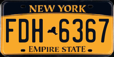 NY license plate FDH6367