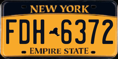NY license plate FDH6372