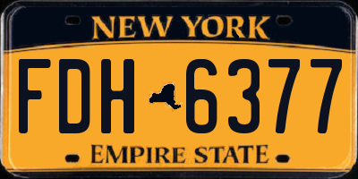 NY license plate FDH6377