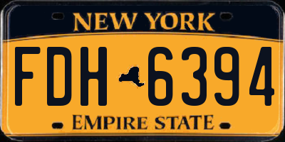 NY license plate FDH6394