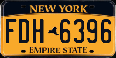 NY license plate FDH6396
