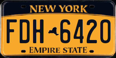 NY license plate FDH6420