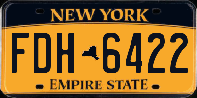 NY license plate FDH6422