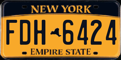 NY license plate FDH6424