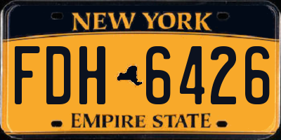 NY license plate FDH6426
