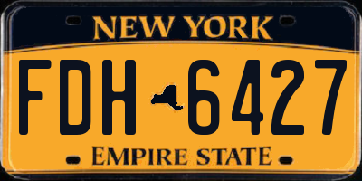 NY license plate FDH6427