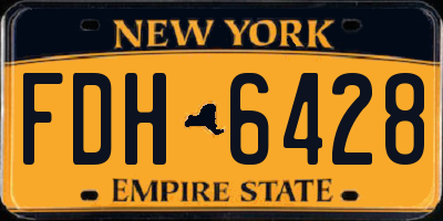 NY license plate FDH6428