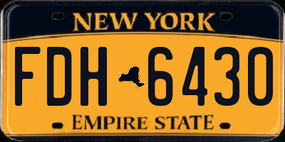 NY license plate FDH6430