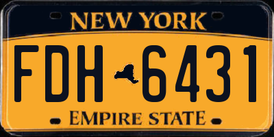 NY license plate FDH6431