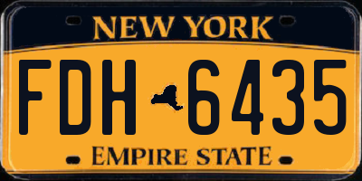 NY license plate FDH6435