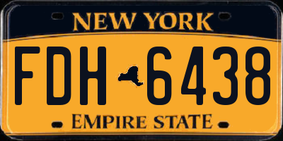NY license plate FDH6438