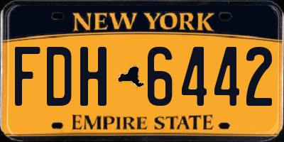 NY license plate FDH6442