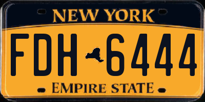 NY license plate FDH6444