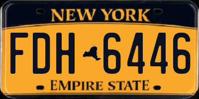 NY license plate FDH6446