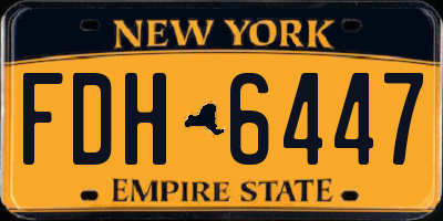 NY license plate FDH6447