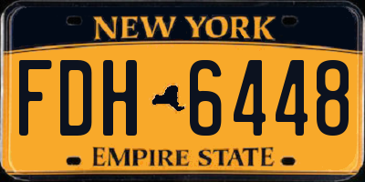 NY license plate FDH6448