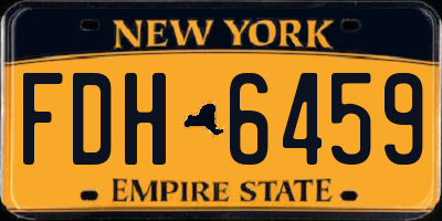 NY license plate FDH6459