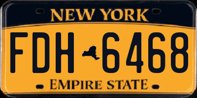 NY license plate FDH6468