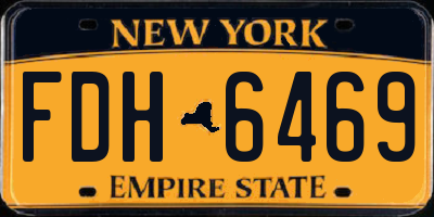 NY license plate FDH6469