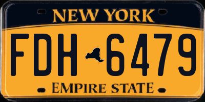 NY license plate FDH6479