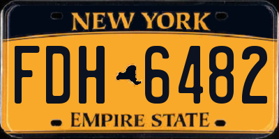 NY license plate FDH6482