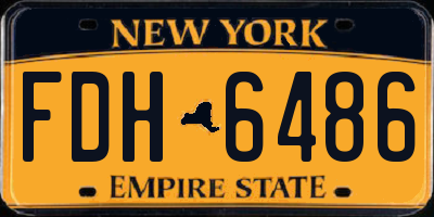 NY license plate FDH6486
