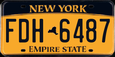 NY license plate FDH6487