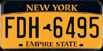 NY license plate FDH6495