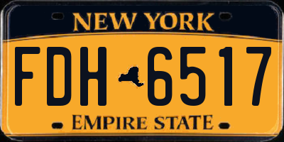 NY license plate FDH6517